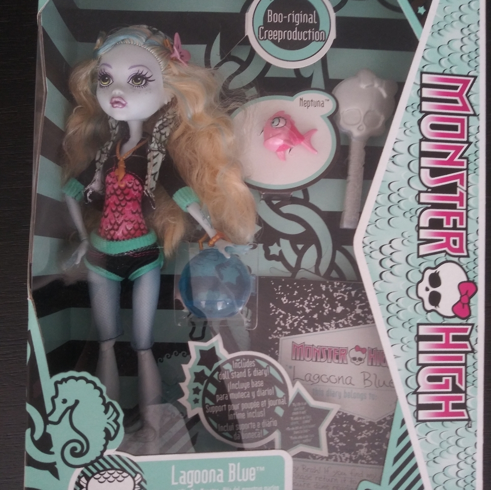 Creeproduction Lagoona Blue Monster High Doll, In Box
